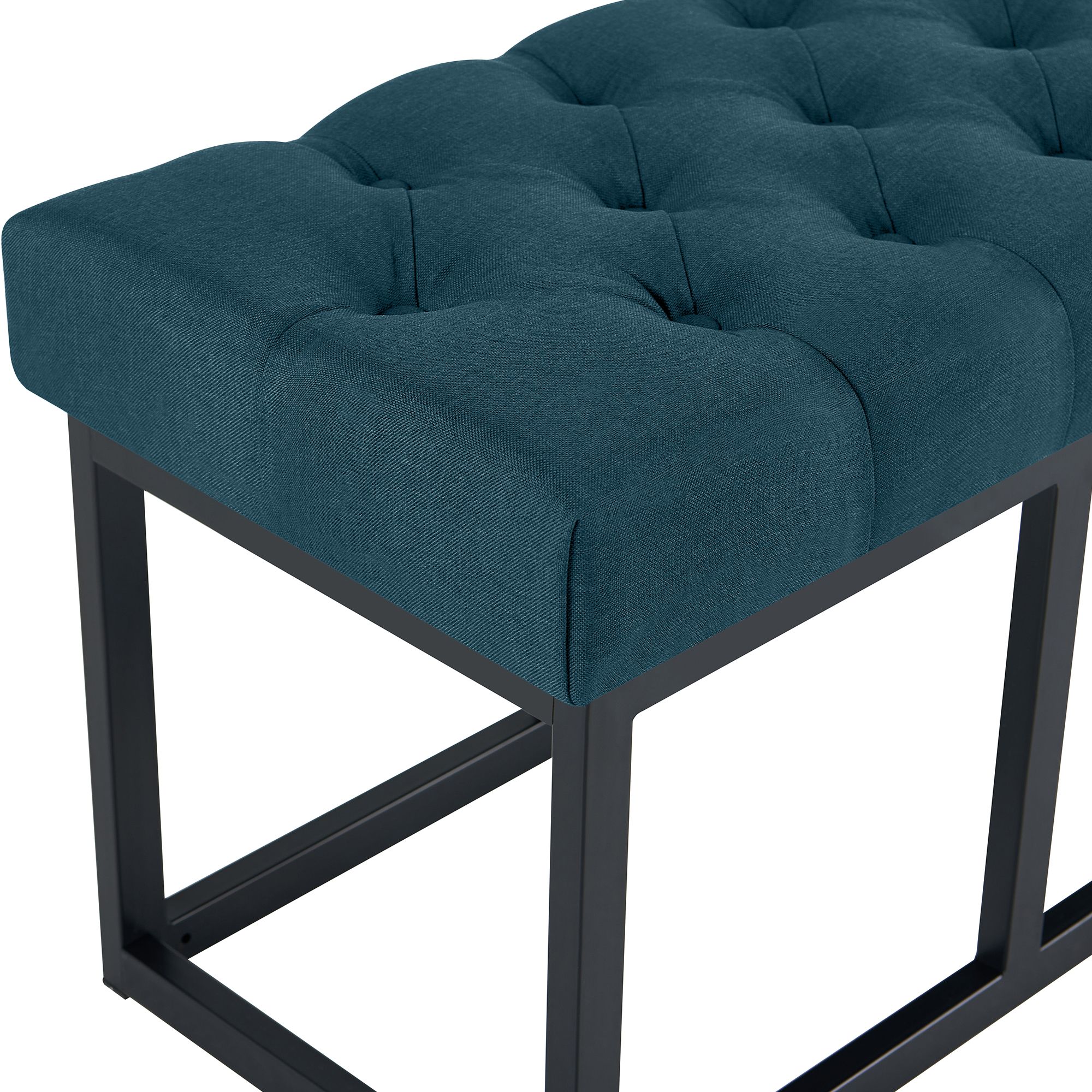 Sitzbank Amun Stoff Schwarz 120 cm, blau