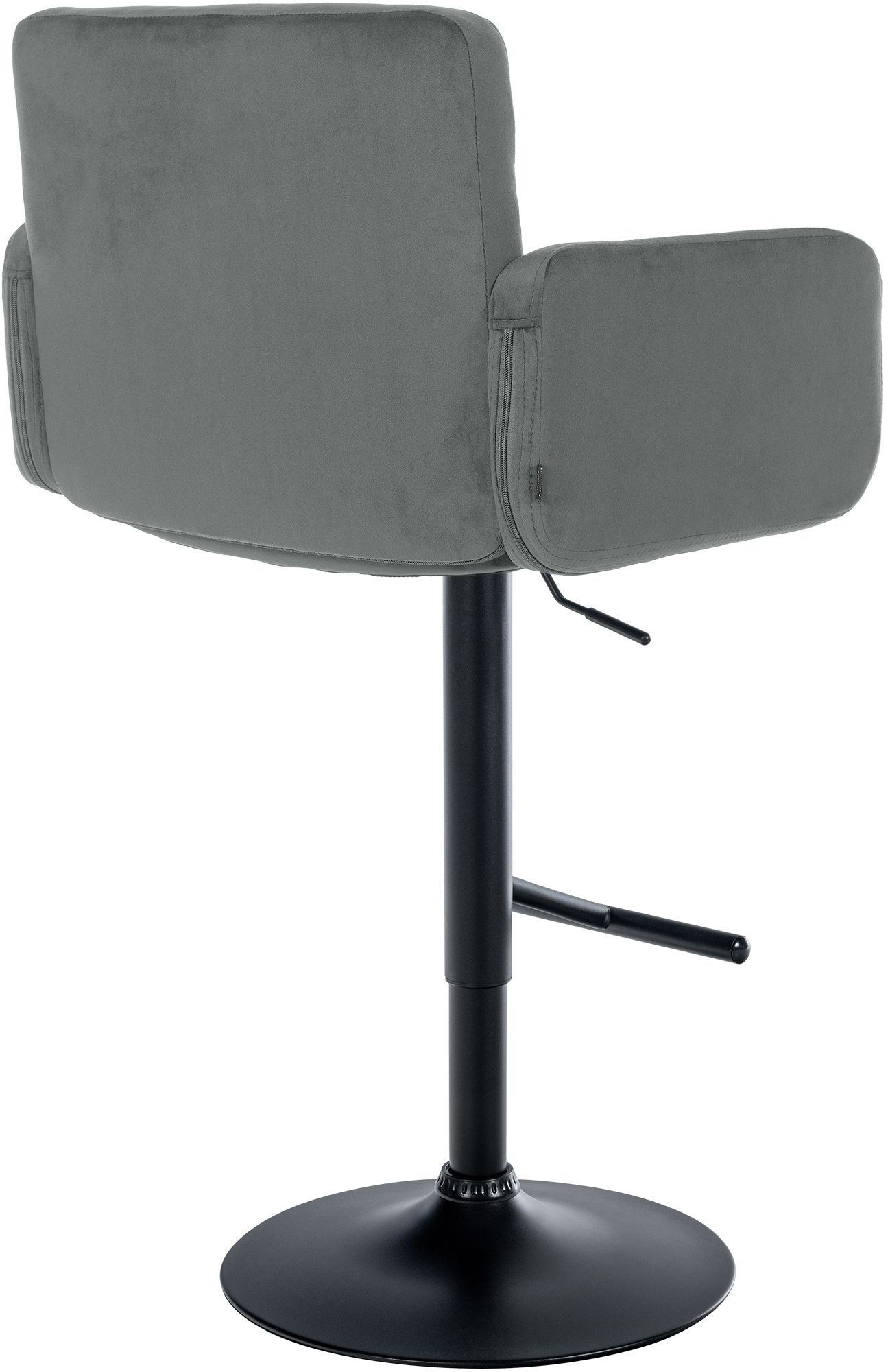 Barhocker Los Angeles Samt schwarz, grau