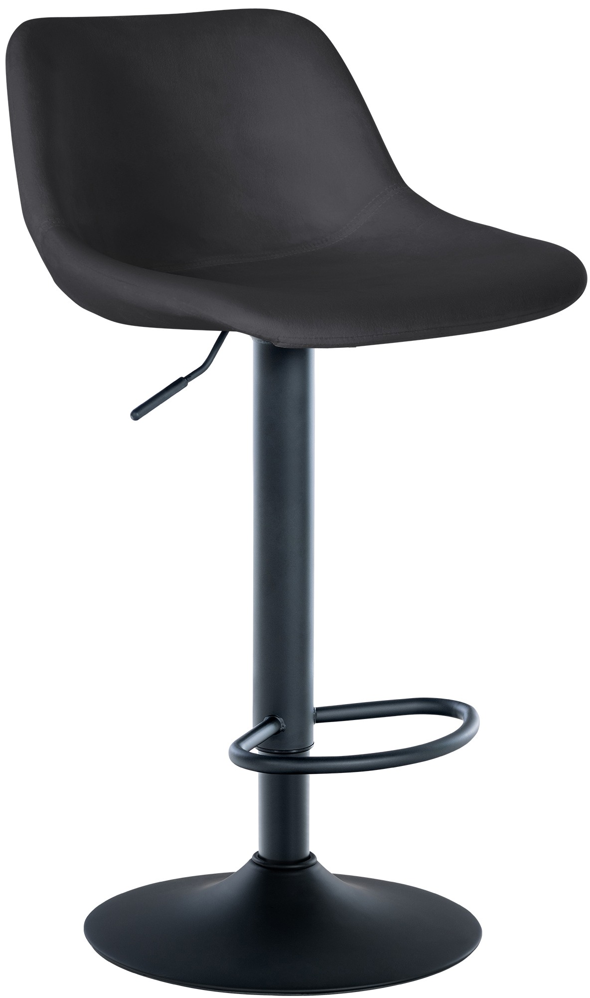 Barhocker Loft Samt, schwarz