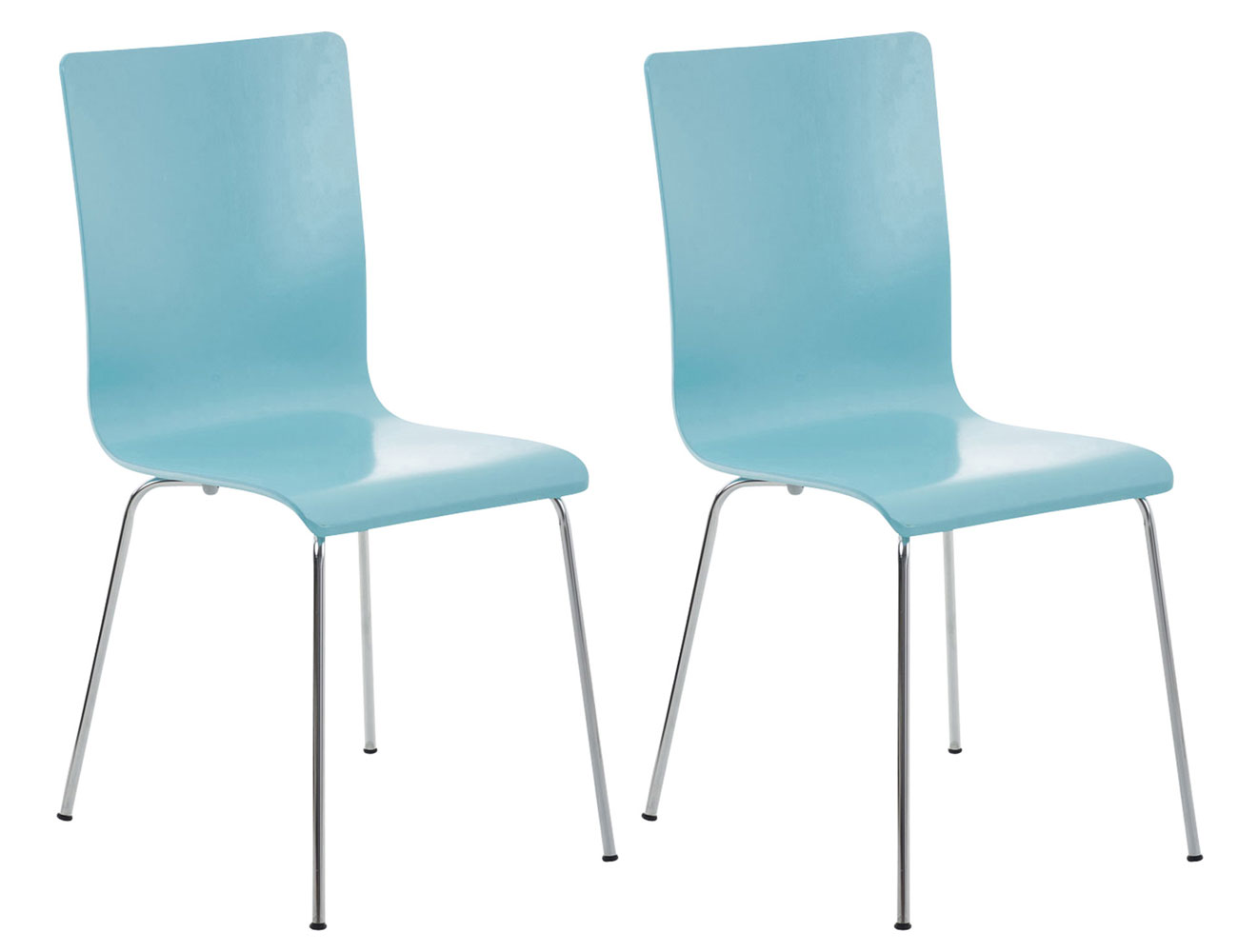 2er Set Besucherstuhl Pepe, hellblau