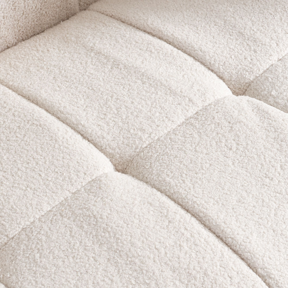 Teddy Sofa Bouclé COMO - 236 x 68 cm Beige