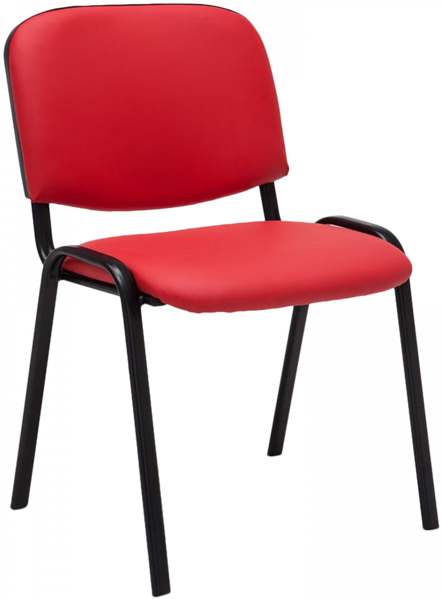 Besucherstuhl Ken Kunstleder, rot