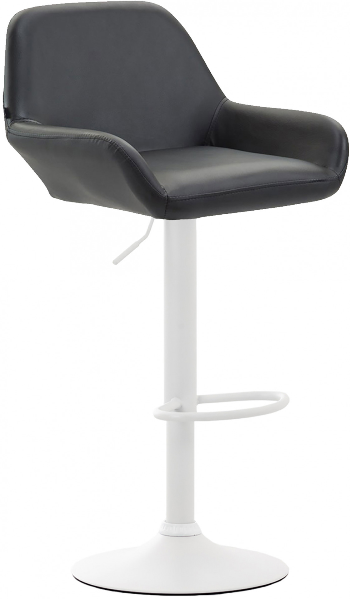 Barhocker Braga Kunstleder weiß, schwarz