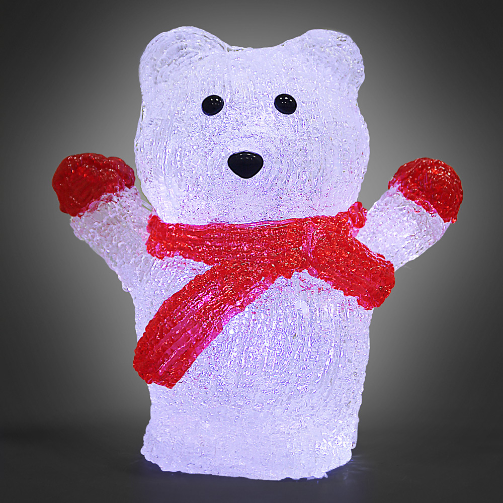 LED Acryl Figur Weihnachten Eisbär