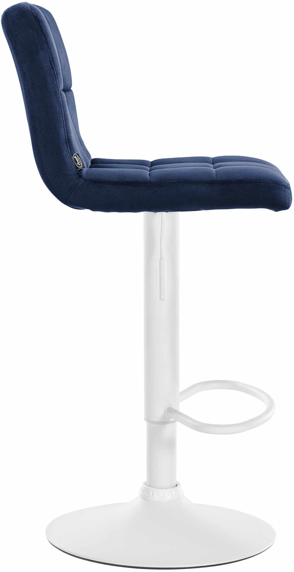 2er Set Barhocker Peru Samt weiß, blau