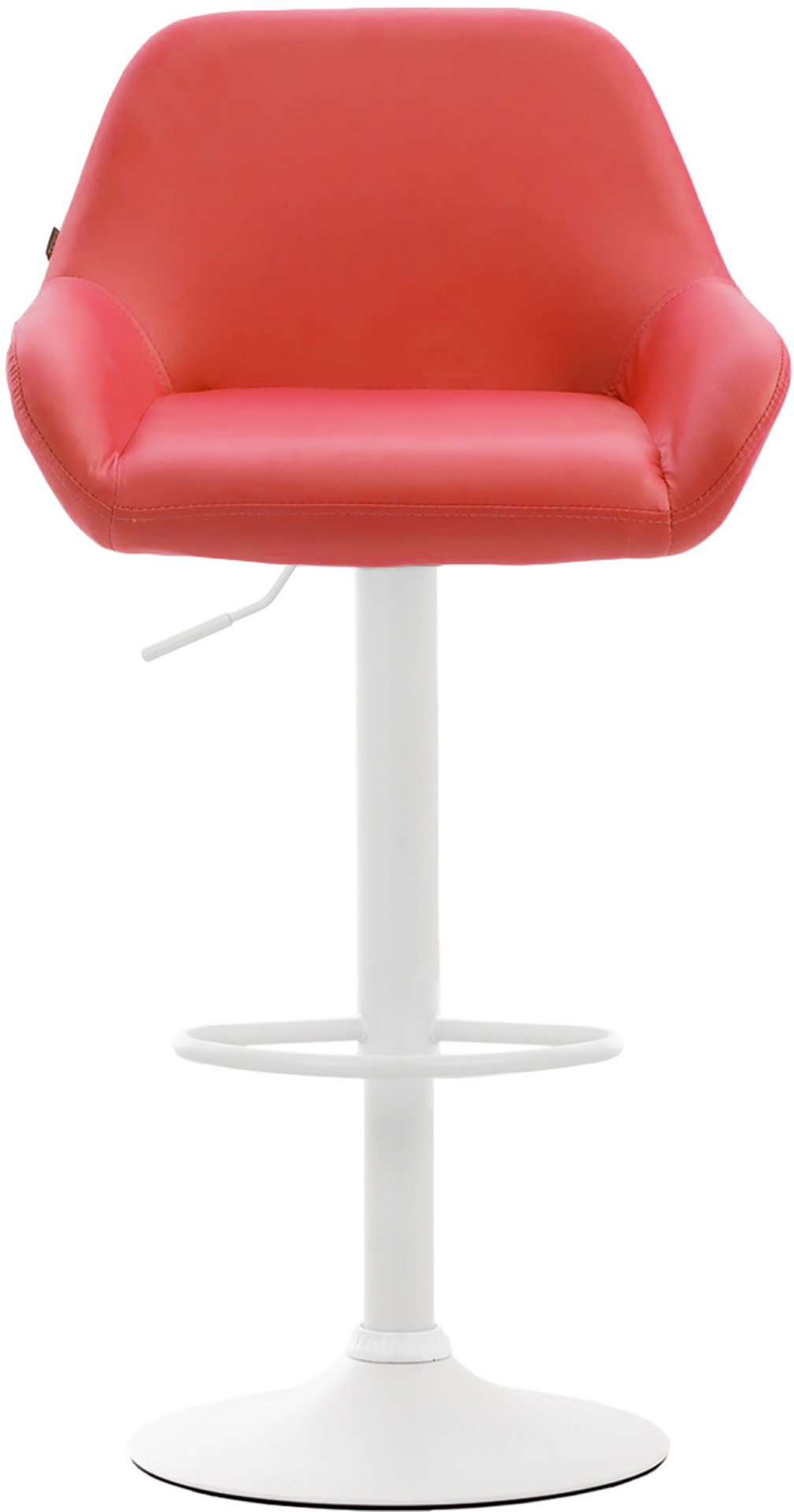 2er Set Barhocker Braga Kunstleder weiß, rot