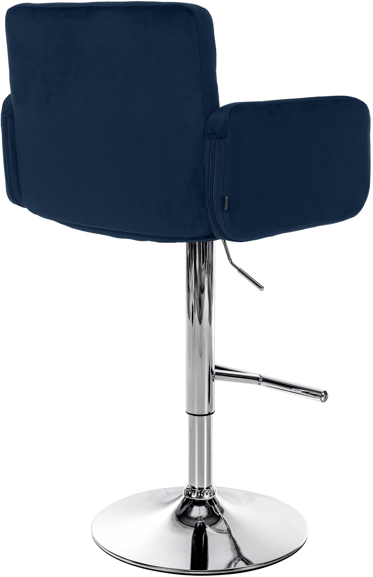 Barhocker Los Angeles Samt chrom, blau