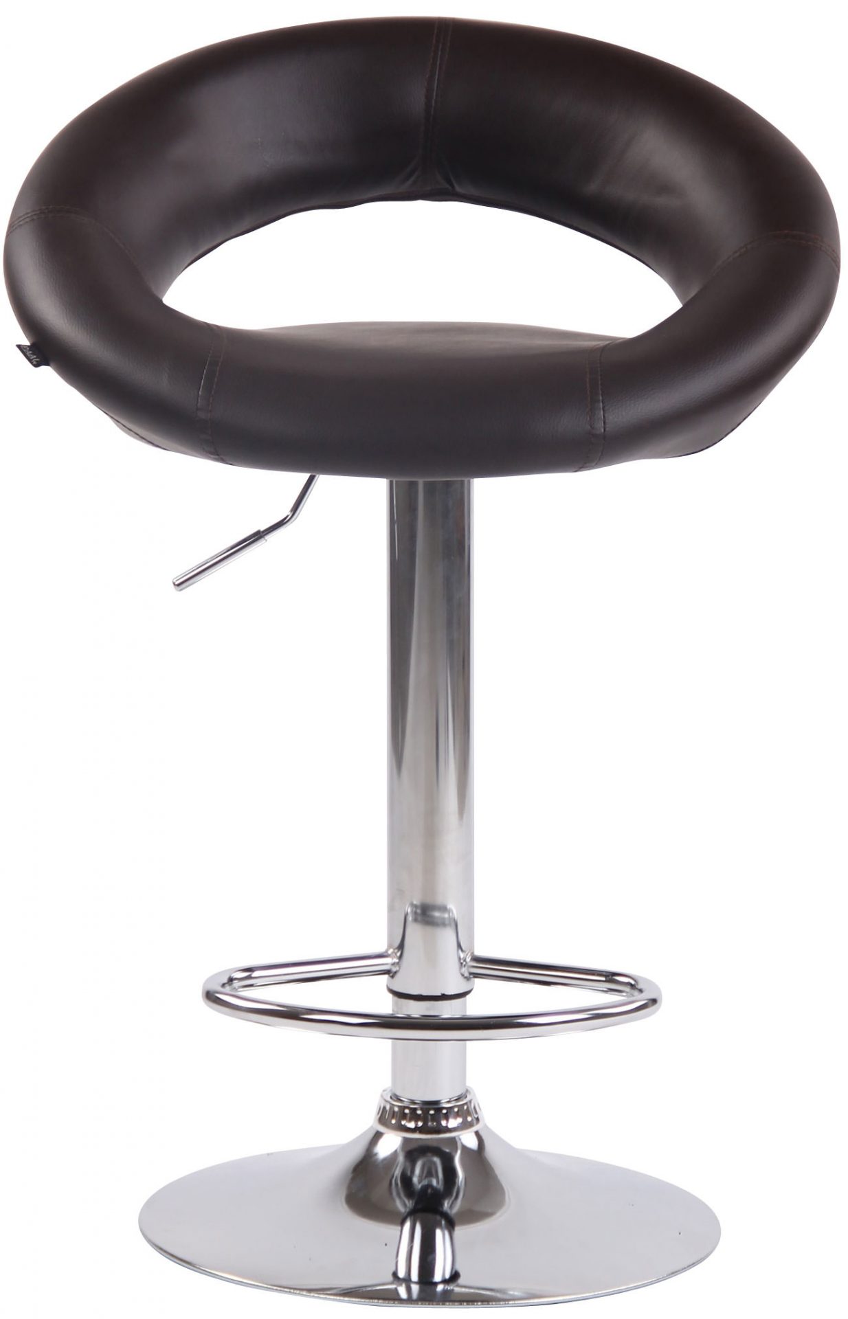 Barhocker Olinda Kunstleder chrom, braun