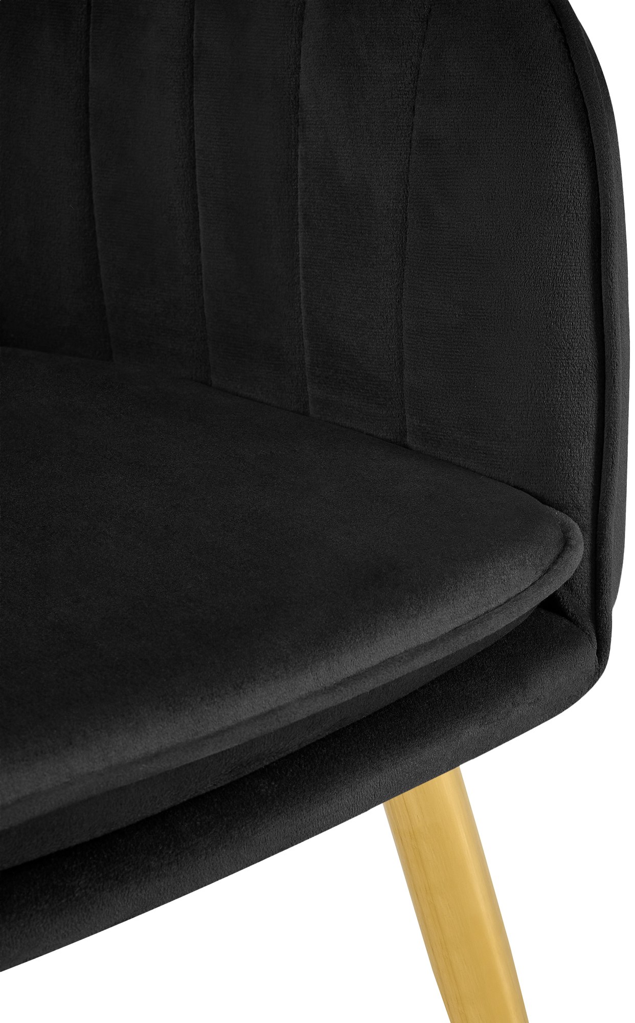 Esszimmerstuhl Cheryl Samt gold, schwarz