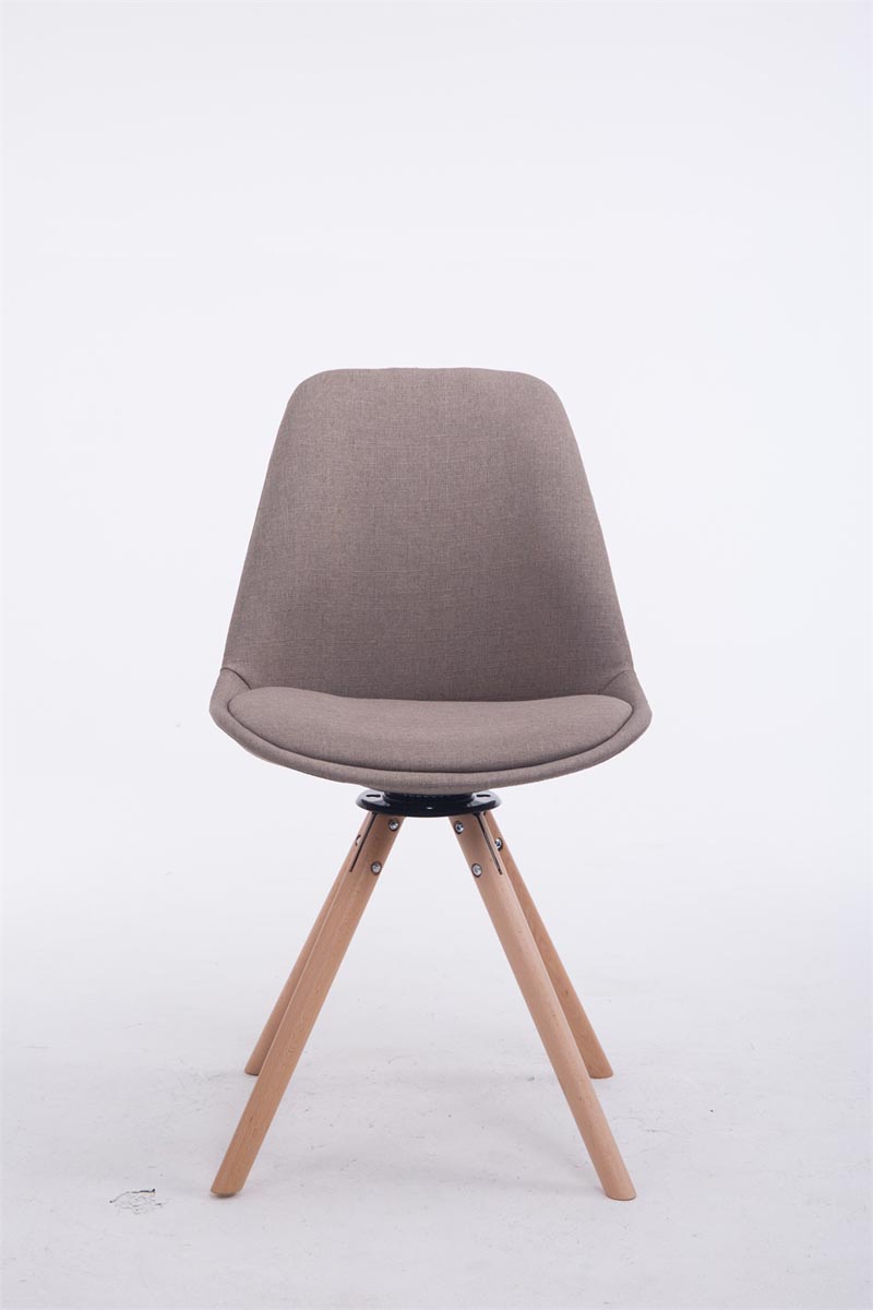 Besucherstuhl Troyes Drehbar Natura Stoff Rund, taupe