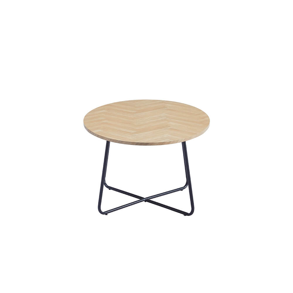 Couchtisch Oval NOVARIS - 110 x 66 cm Fishbone Oak