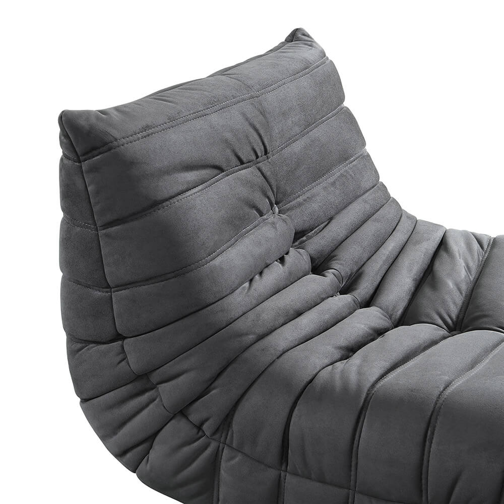 Relaxsessel mit Hocker CHILL - Anthrazit