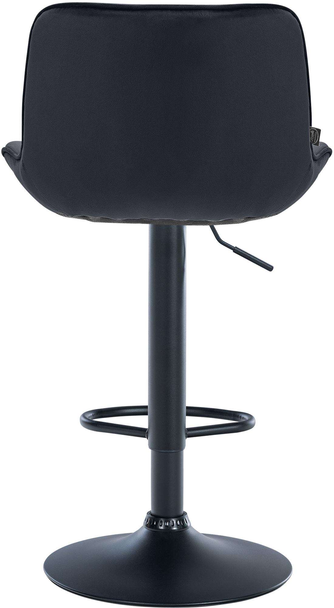 2er Set Barhocker Vonore Samt schwarz, schwarz