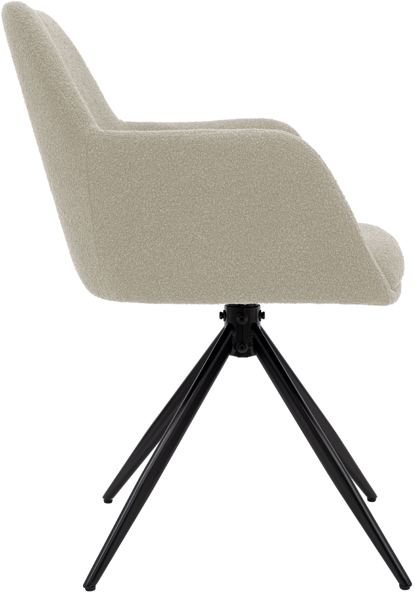 Esszimmerstuhl Olema Stoff Teddy, taupe