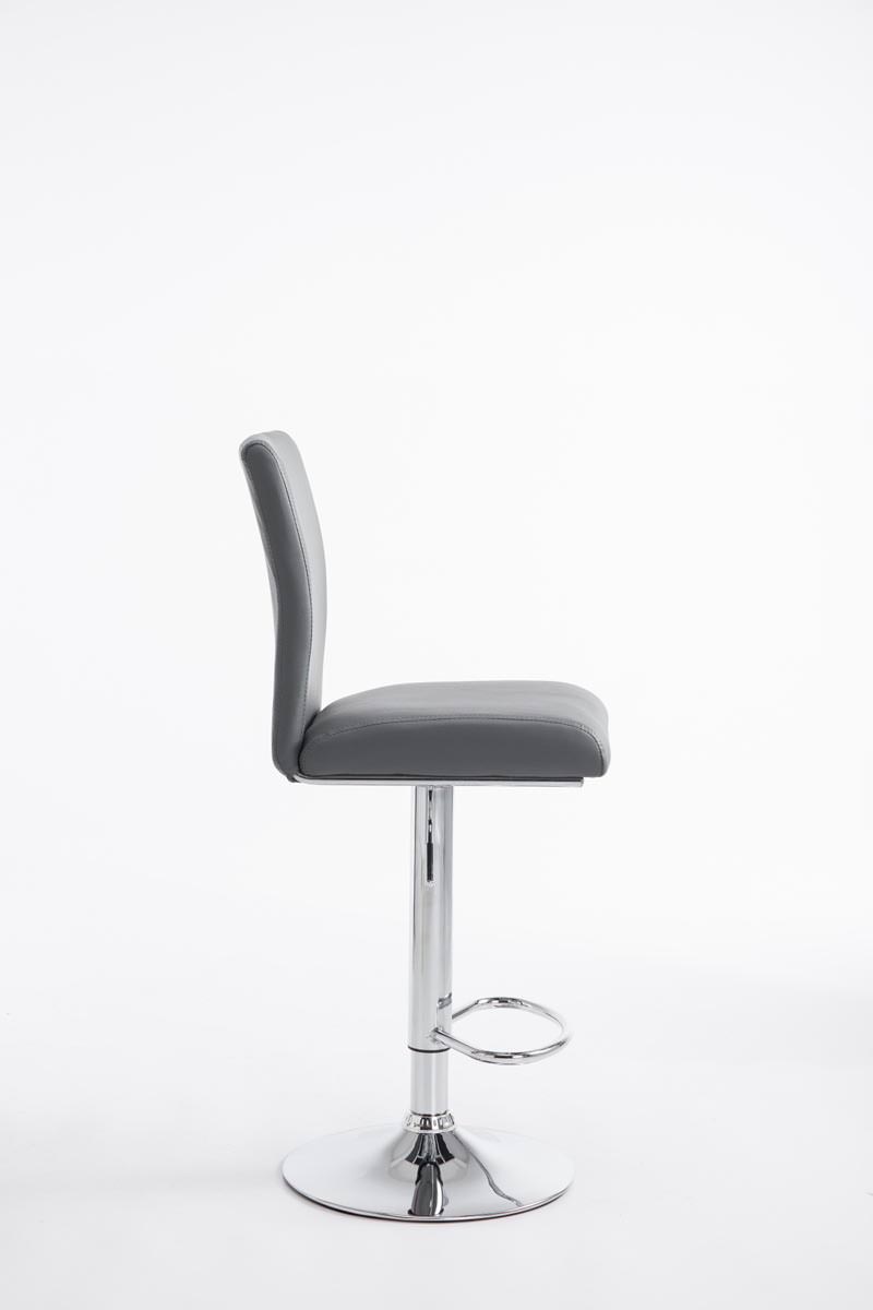2er Set Barhocker Köln Kunstleder chrom, grau