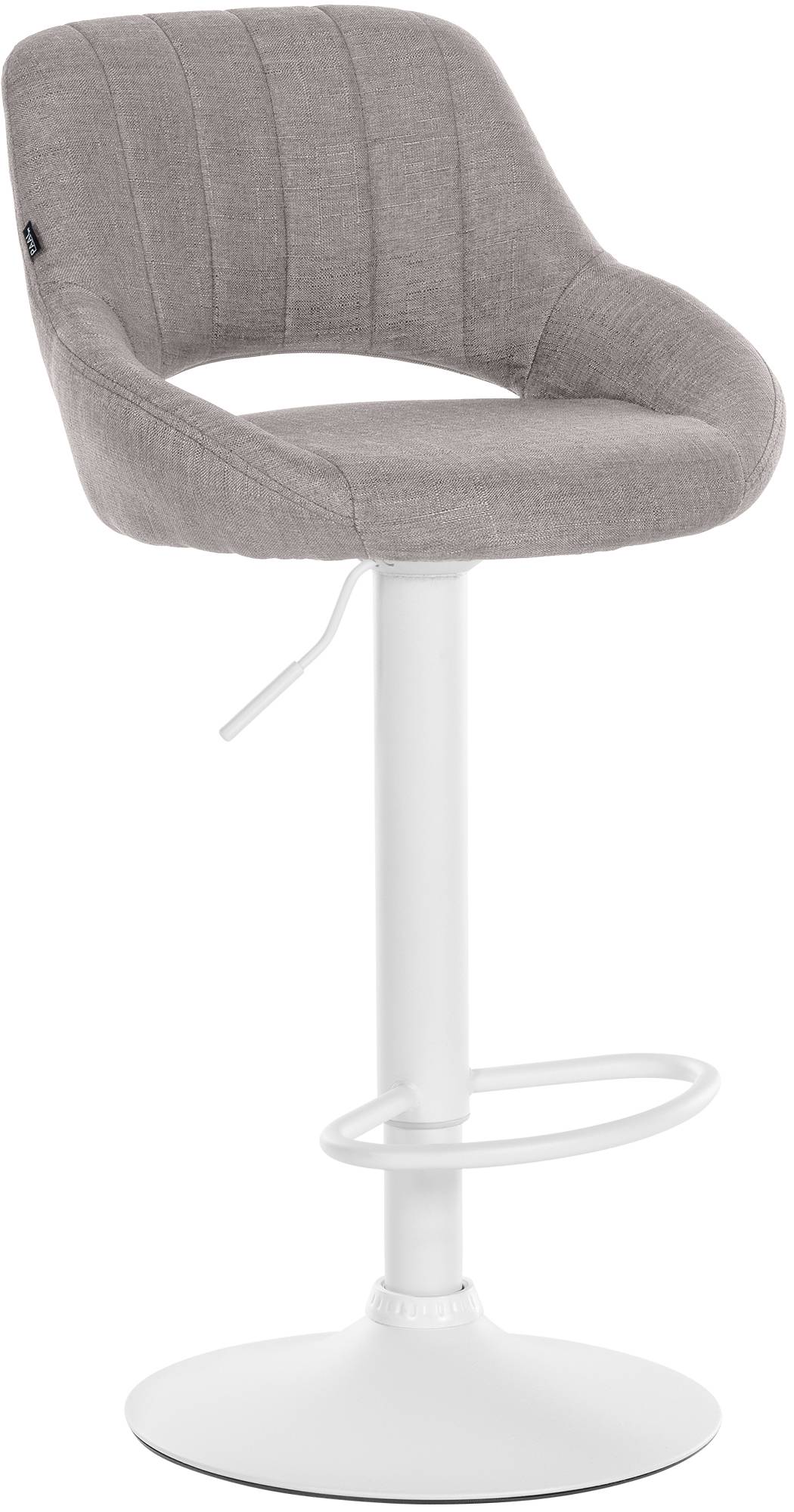 Barhocker Milet Stoff weiß, grau
