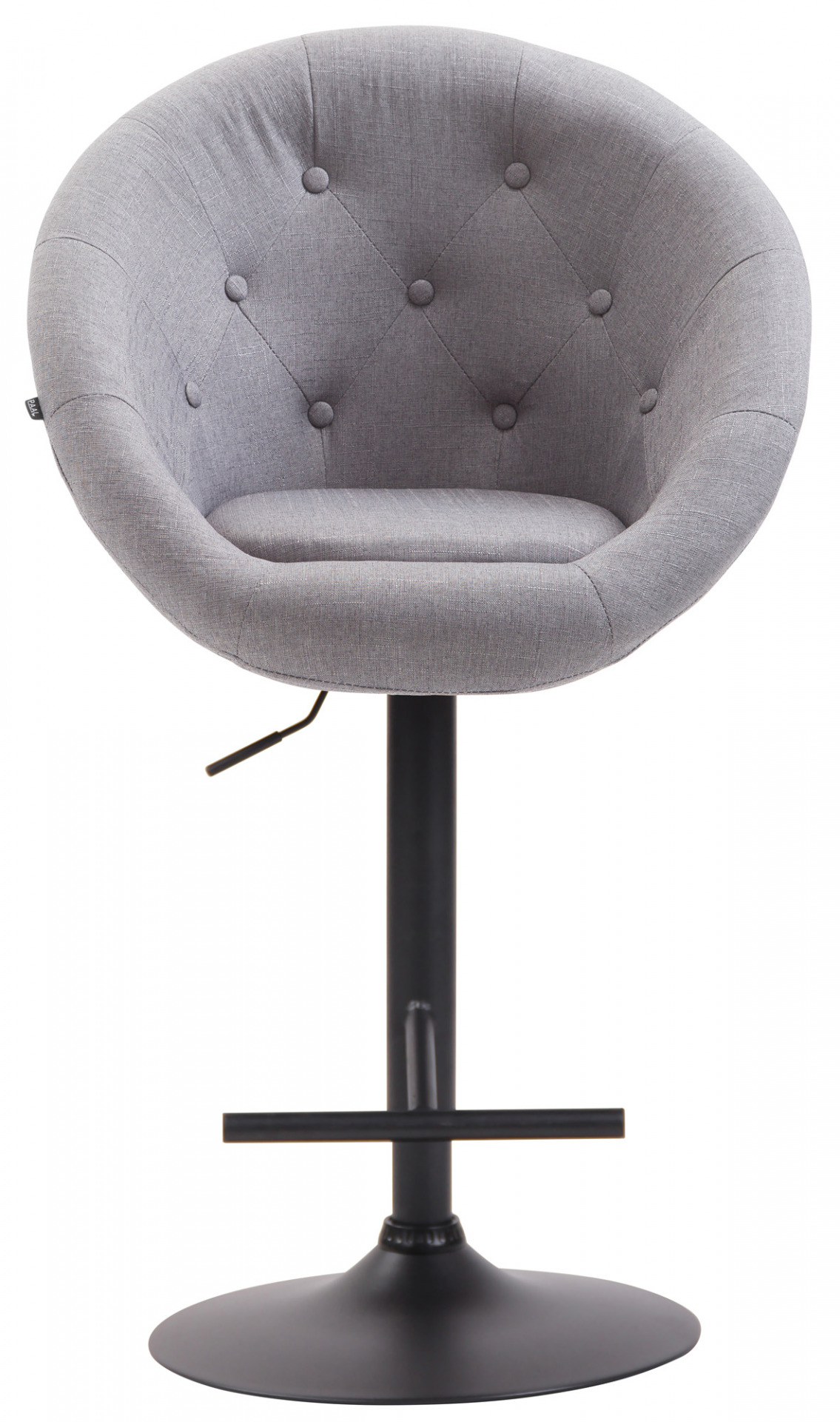 Barhocker London V2 Stoff schwarz, grau