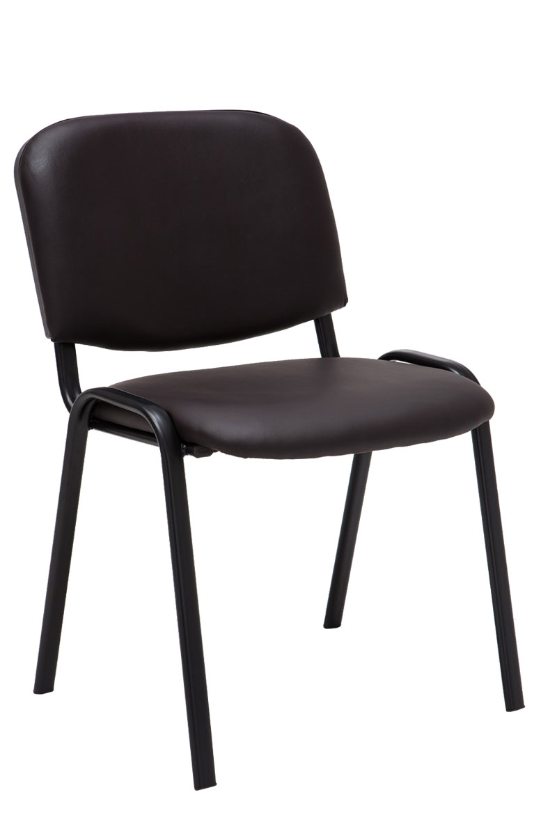 4er Set Besucherstuhl Ken Kunstleder, braun