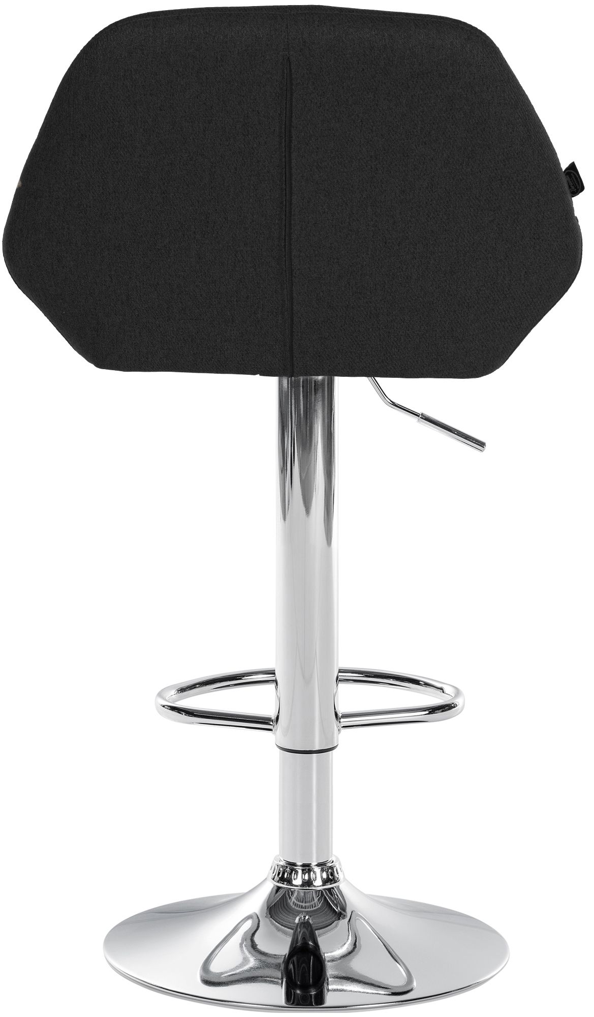 Barhocker Braga Stoff chrom, schwarz