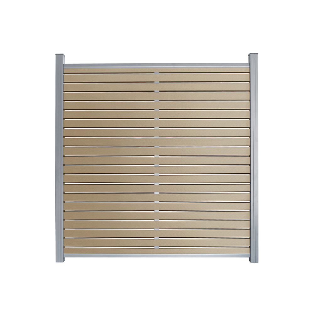 WPC Sichtschutzzaun ALIRA Teak - 1 x Element + 2 x Pfosten