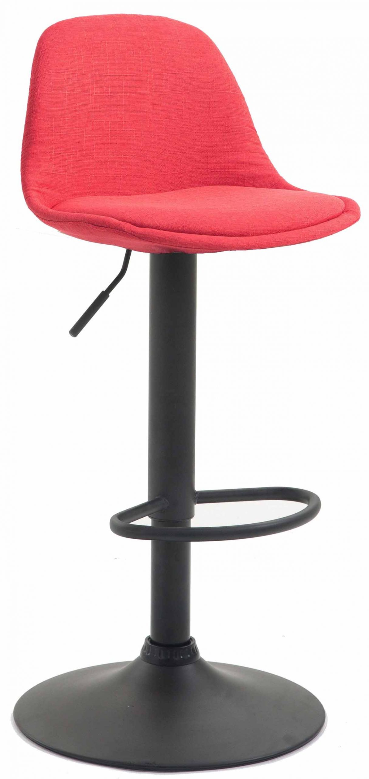 Barhocker Kiel Stoff schwarz, rot