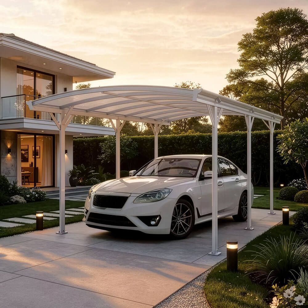 Design Carport FALO - 505 x 300 cm Weiß