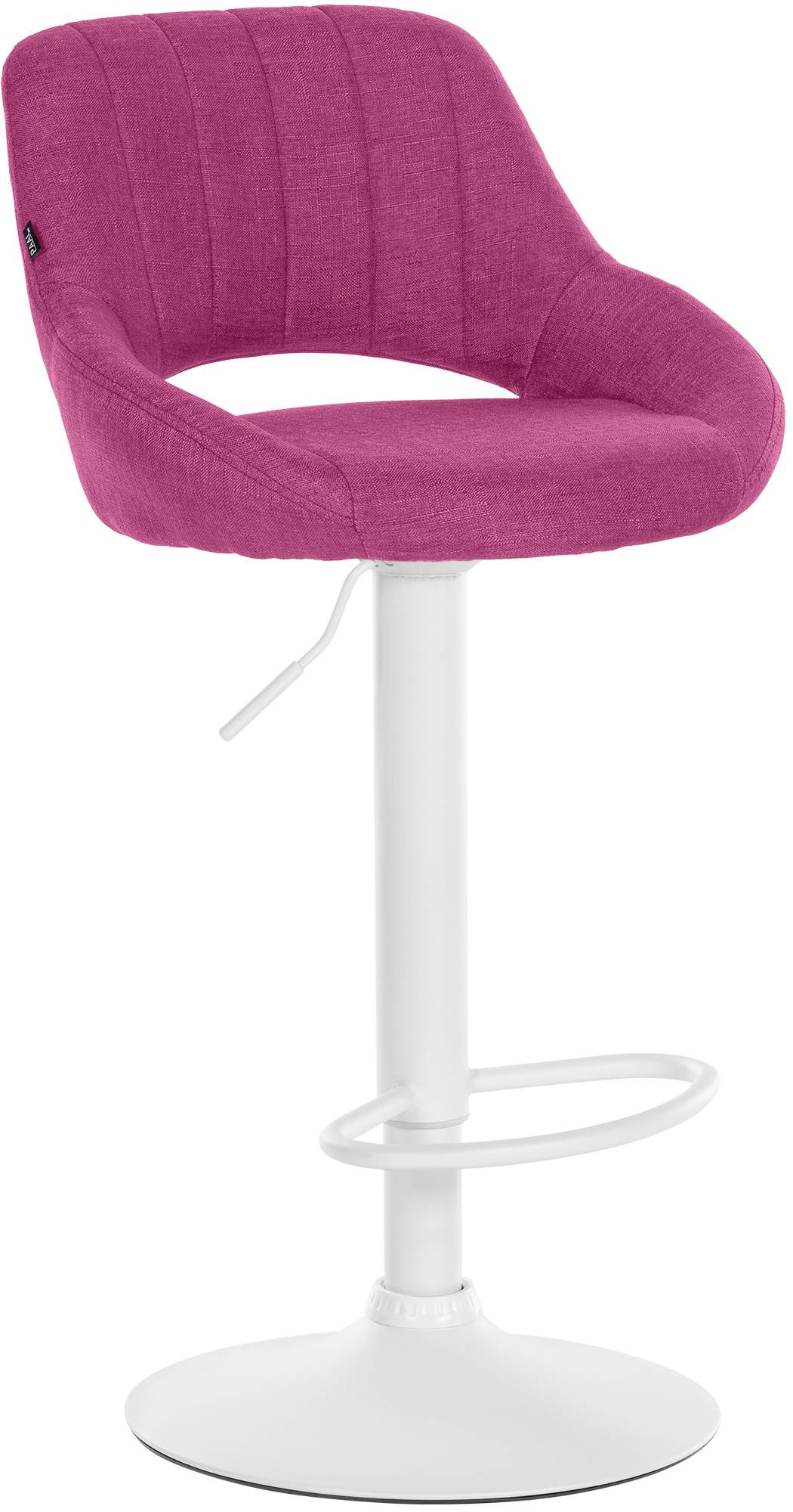 Barhocker Milet Stoff weiß, lila