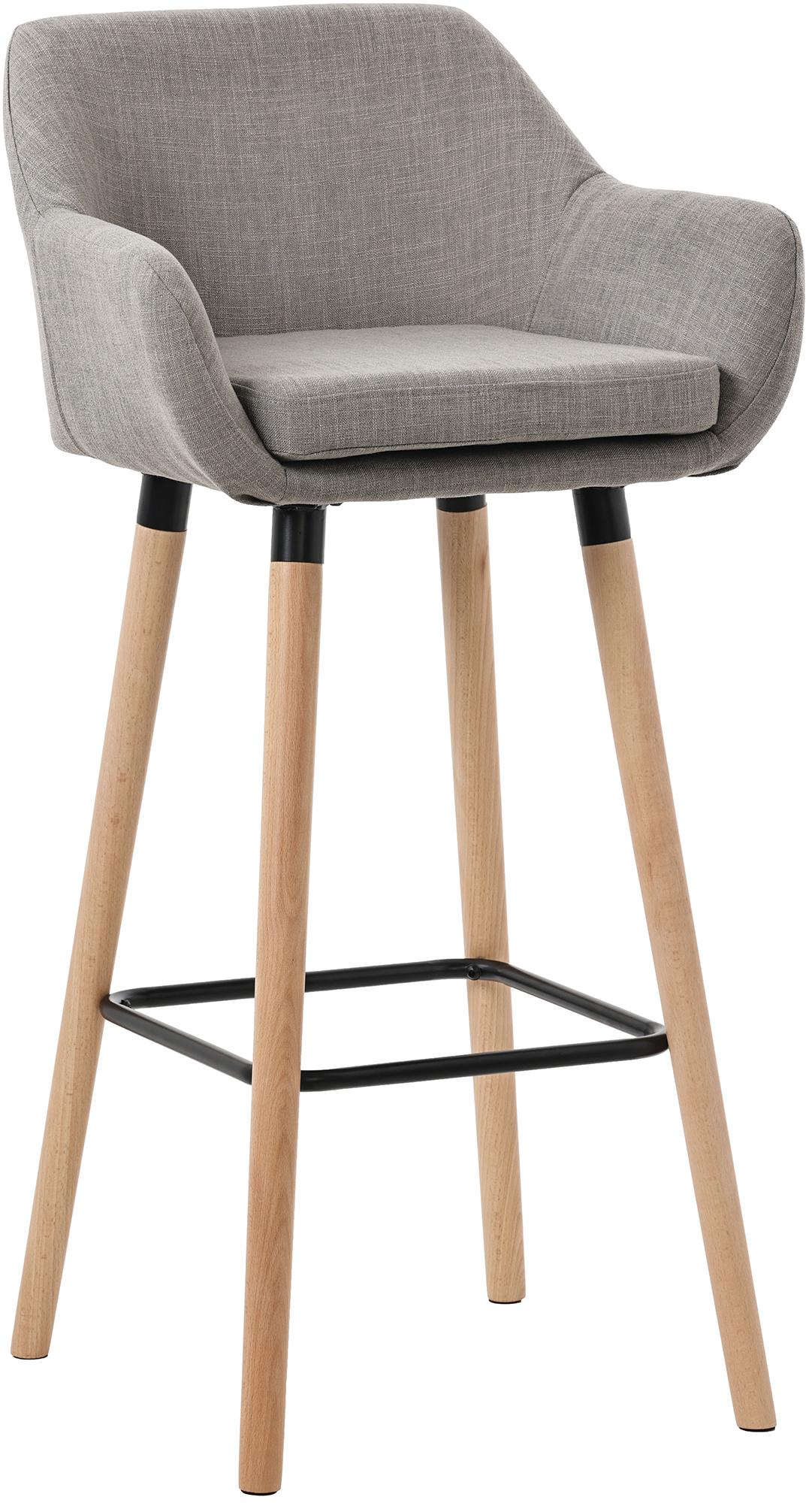 Barhocker Grant Stoff, grau