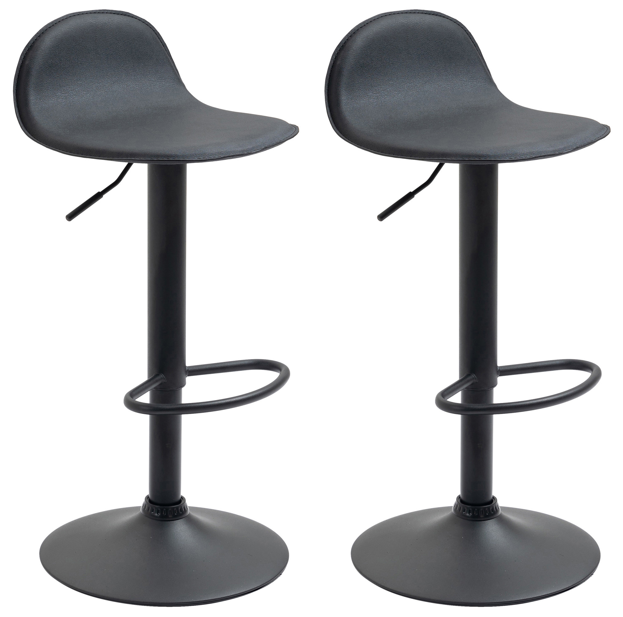 2er Set Barhocker Lana V2 schwarz, schwarz