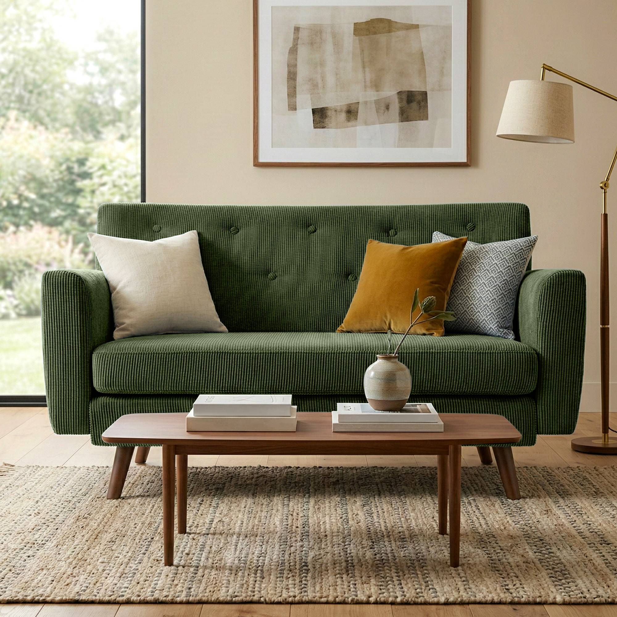 Sofa Kioni Cord, grün