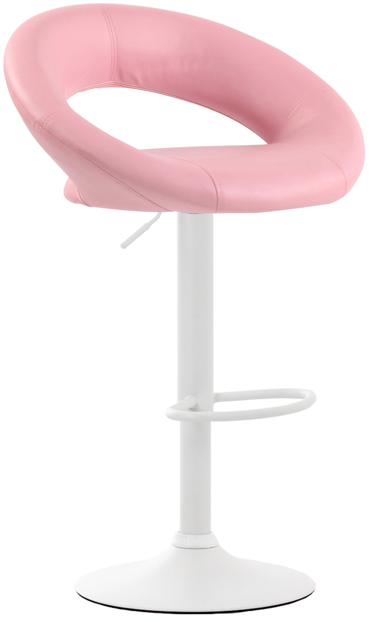 Barhocker Olinda Kunstleder weiß, pink