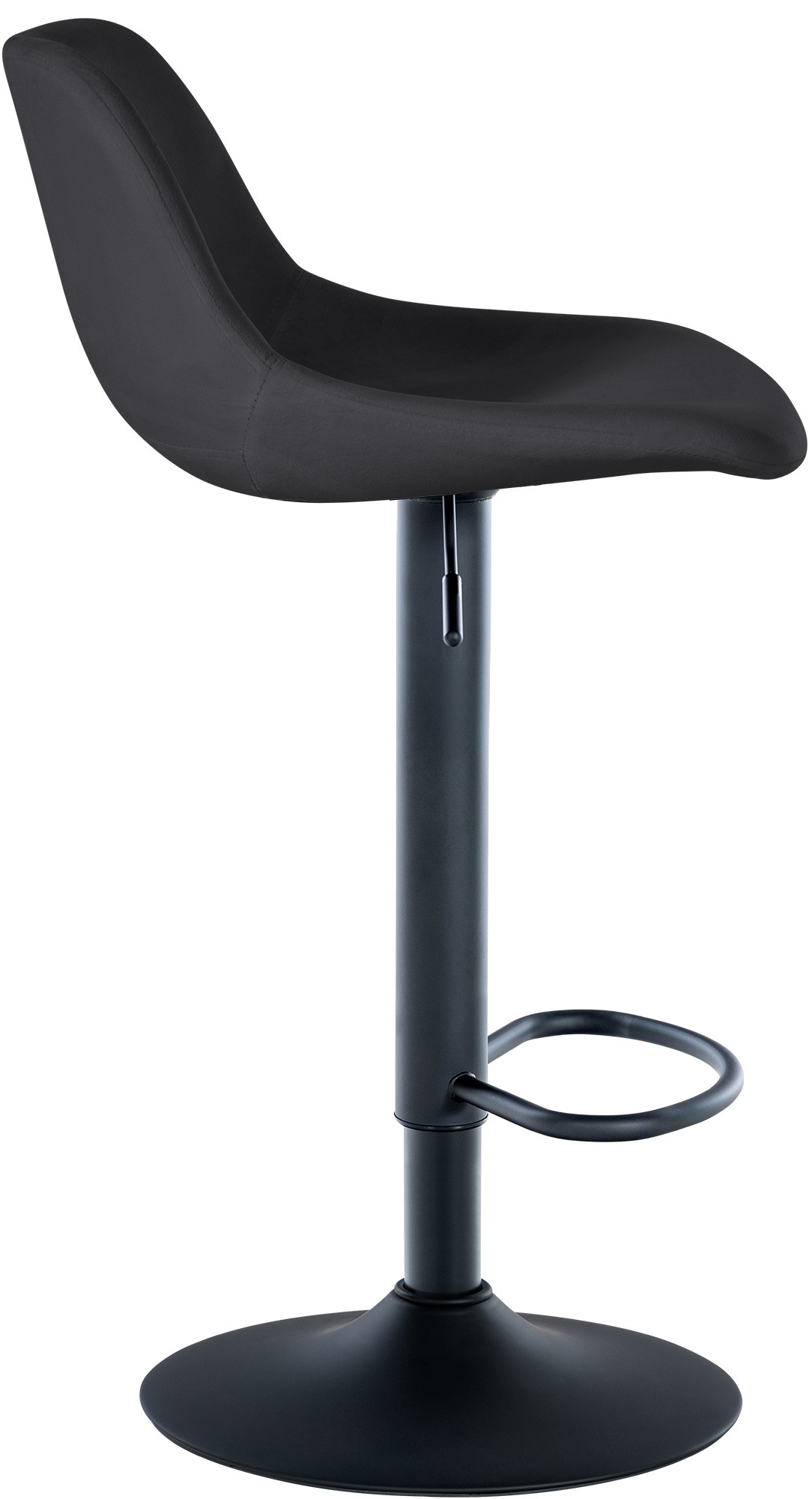 2er Set Barhocker Loft Samt, schwarz
