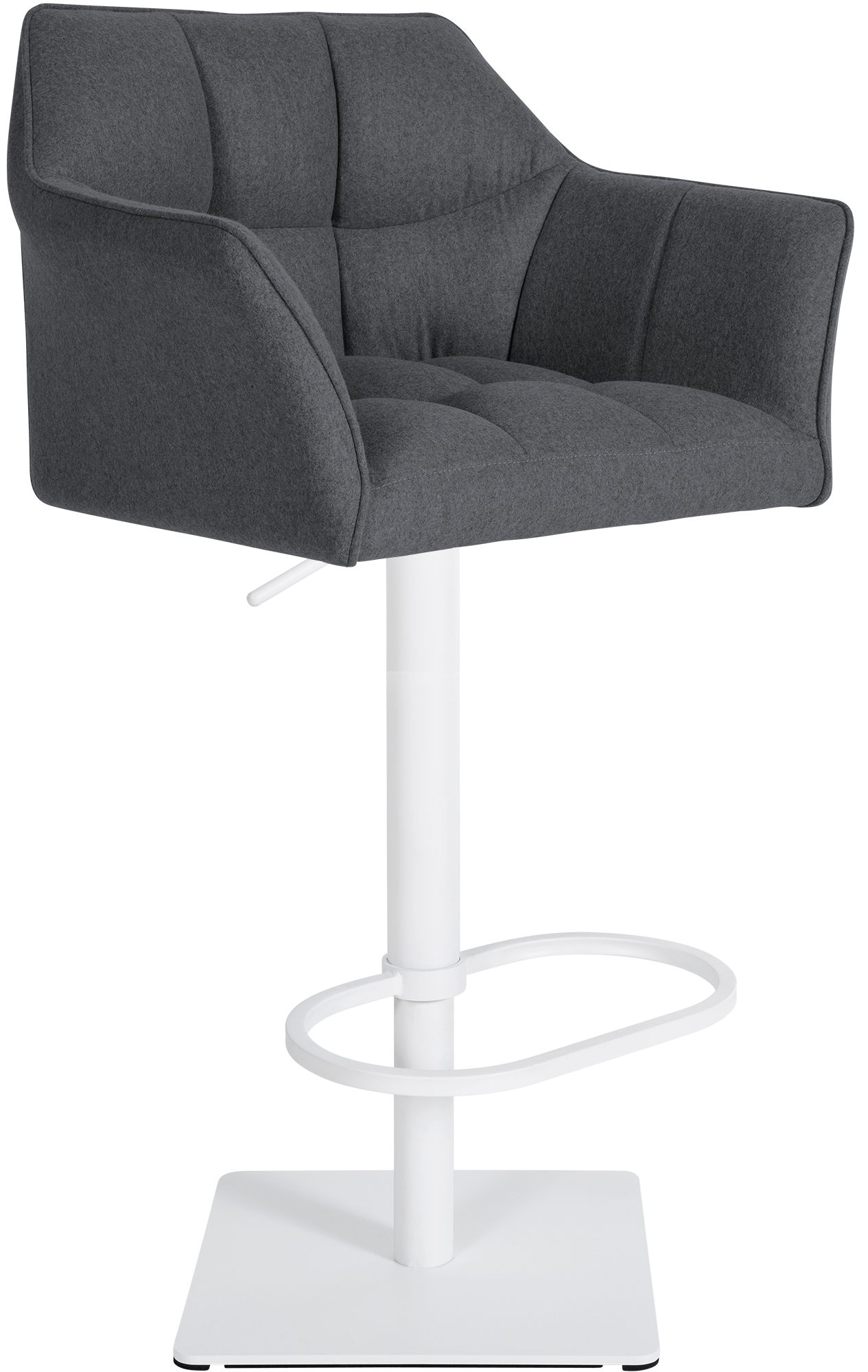 Barhocker Damaso W Filz, grau