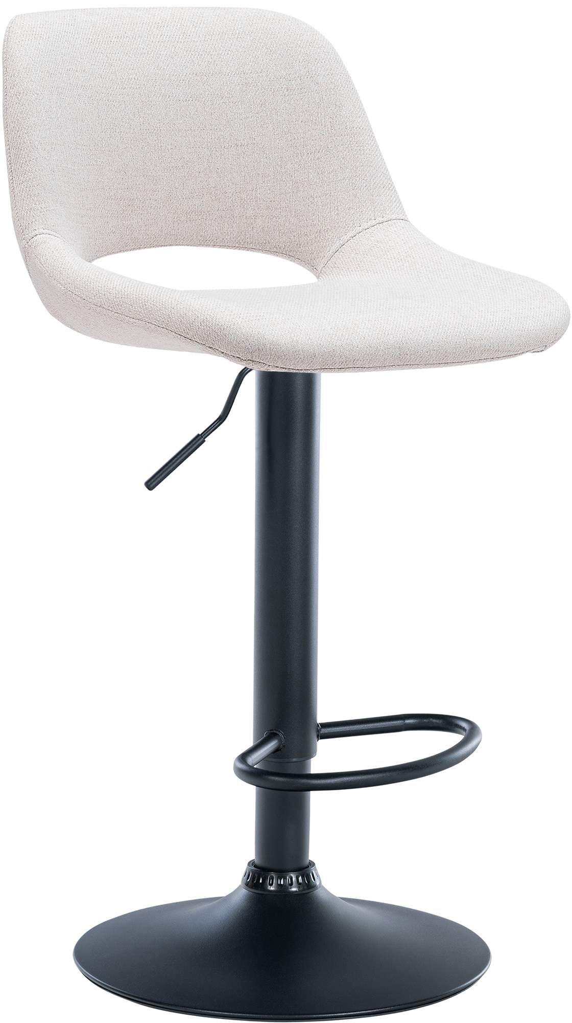 Barhocker Camden Stoff schwarz, creme