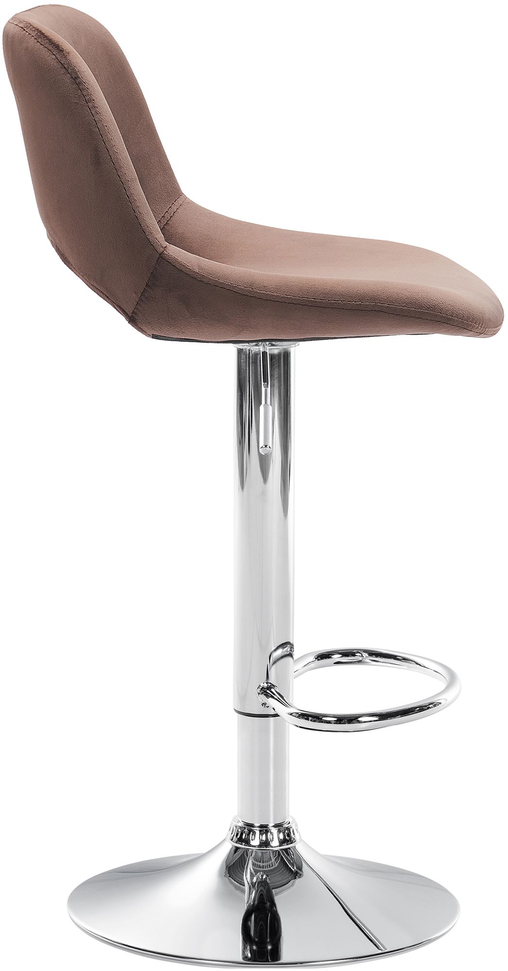 2er Set Barhocker Camden Samt chrom, braun