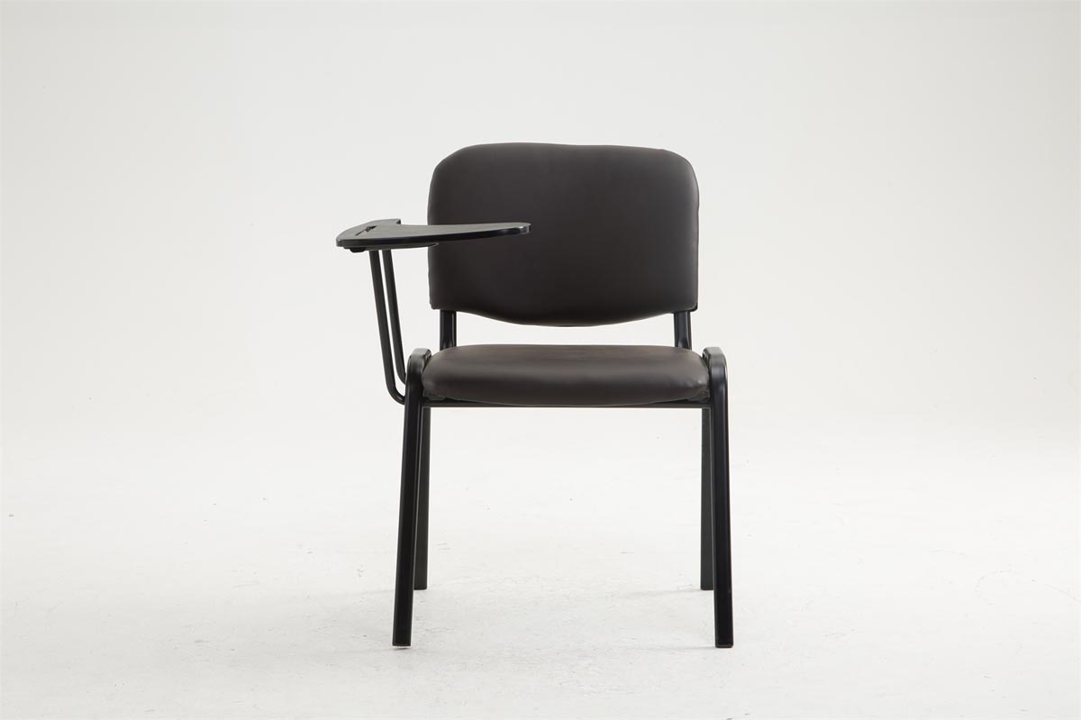 Stuhl Ken mit Klapptisch Kunstleder, braun