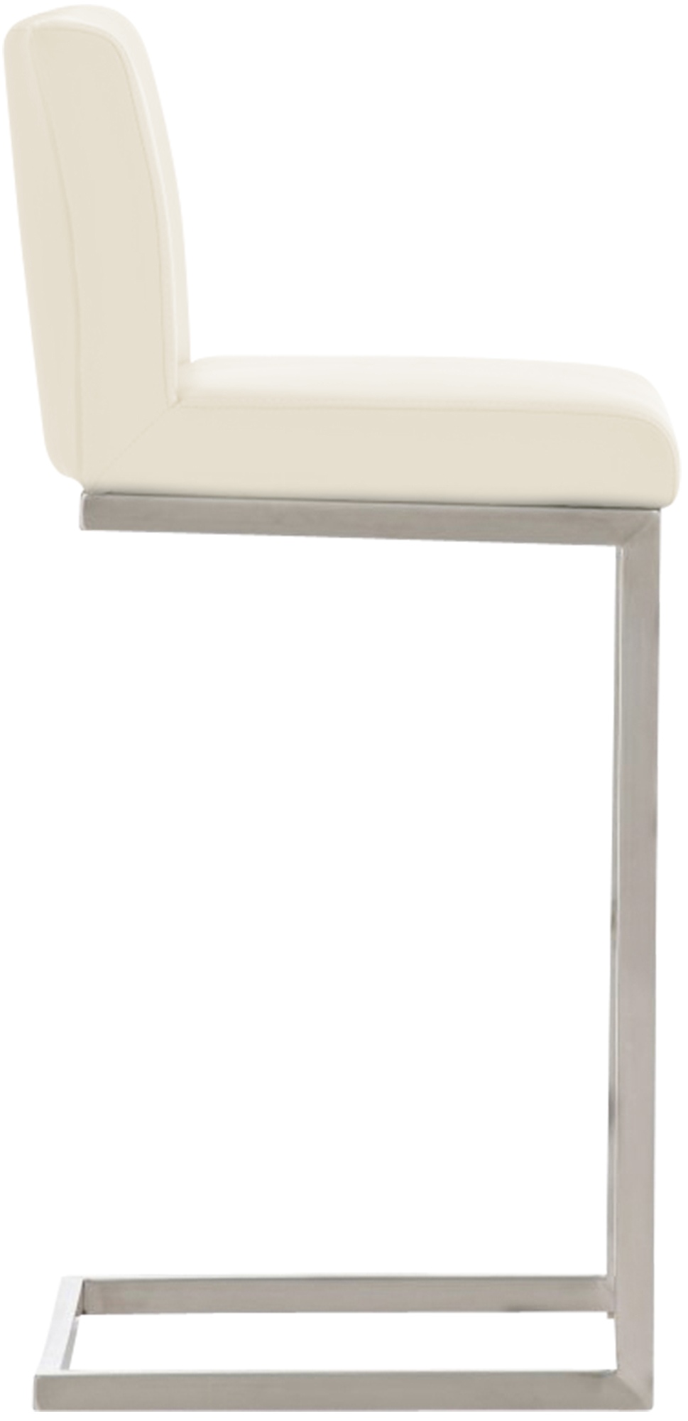 2er Set Barhocker Paros Kunstleder, creme