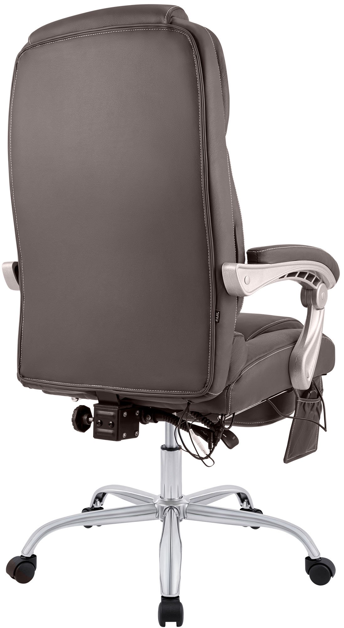 Bürostuhl Pacific Echtleder mit Massagefunktion, braun