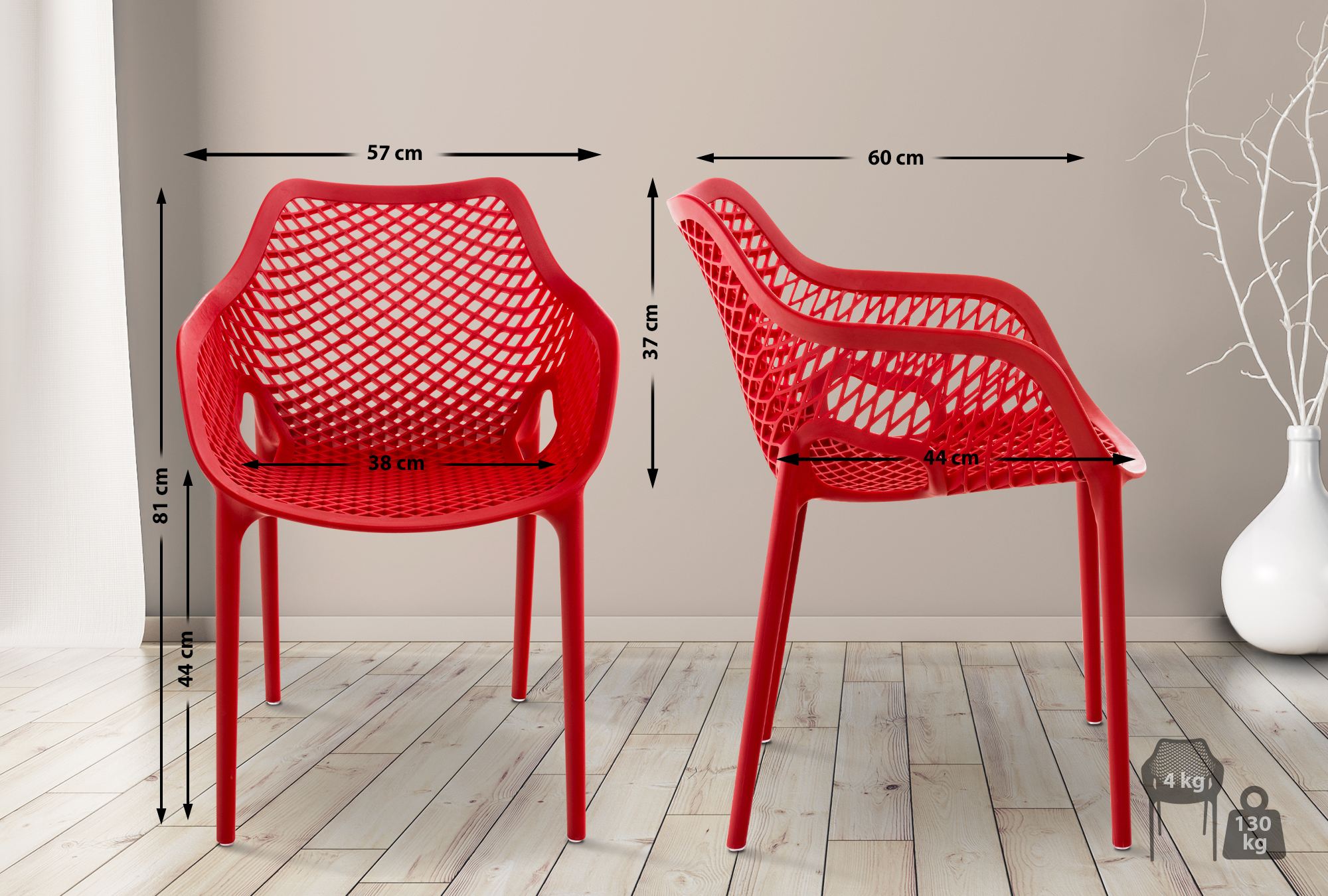 Stuhl Air XL, rot