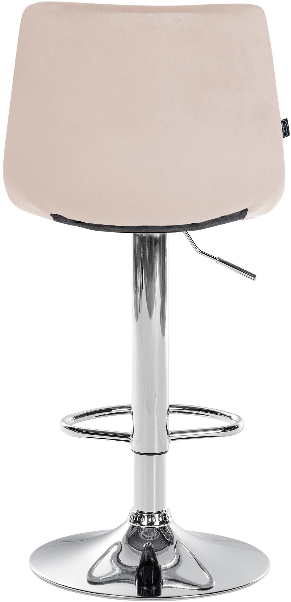 Barhocker Jerry Samt chrom, beige