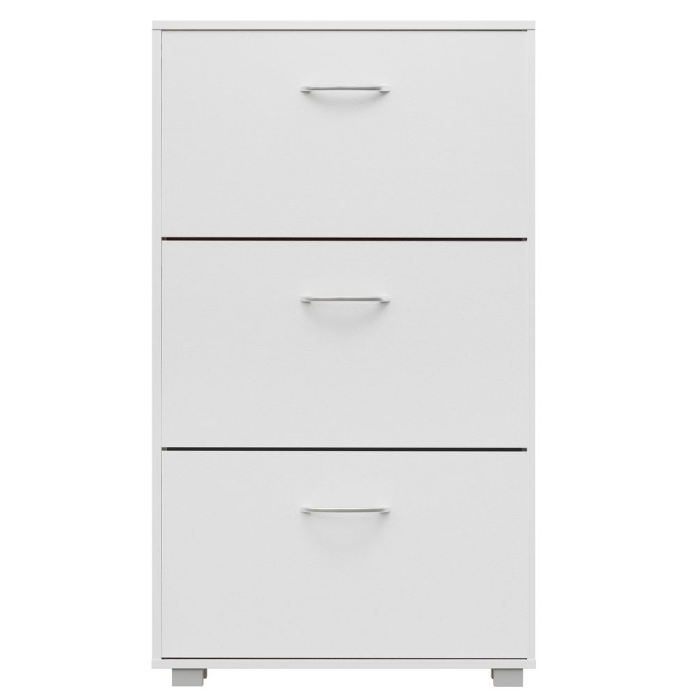 Schuhschrank mit 3 Klappen Weiß