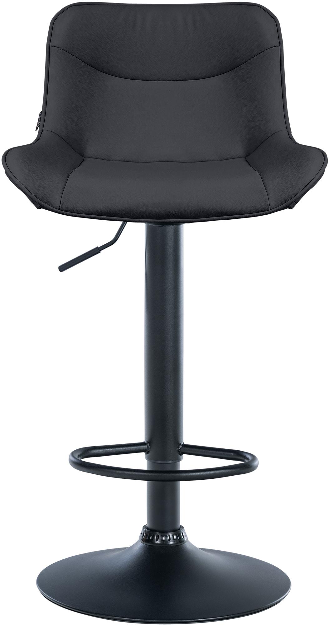 Barhocker Vonore Kunstleder schwarz, schwarz