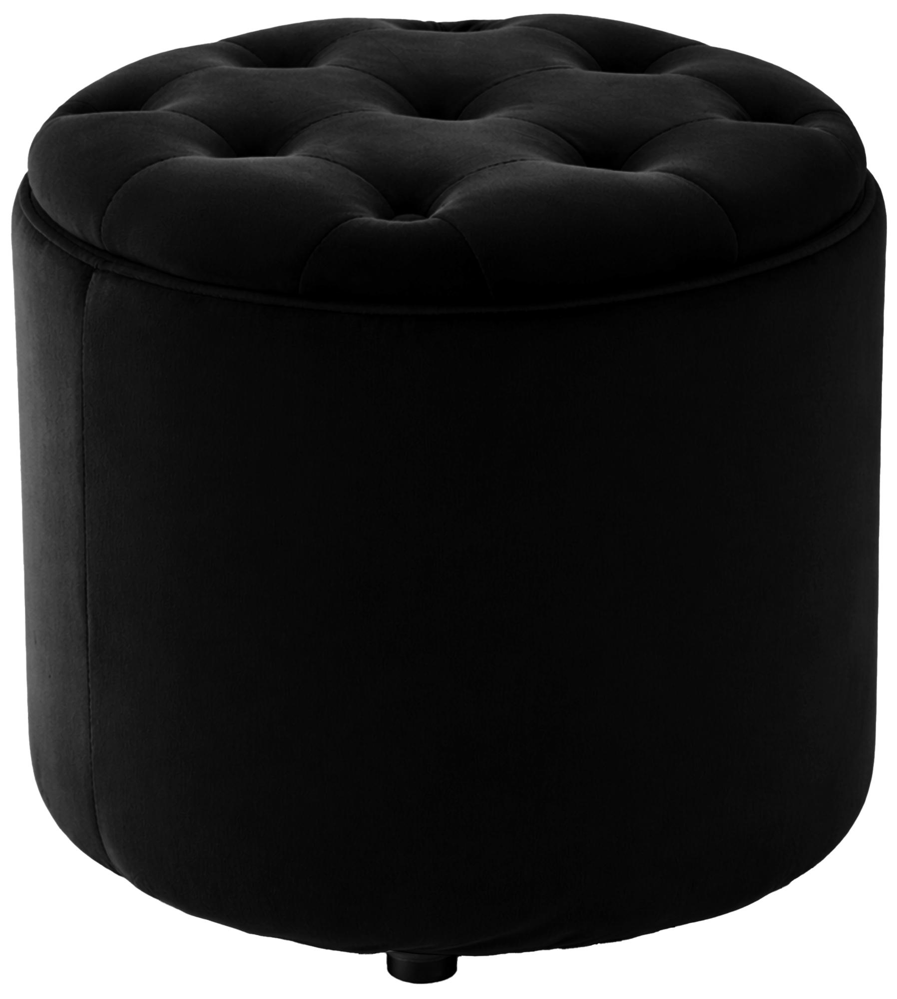 Sitzhocker Pantin Samt, schwarz