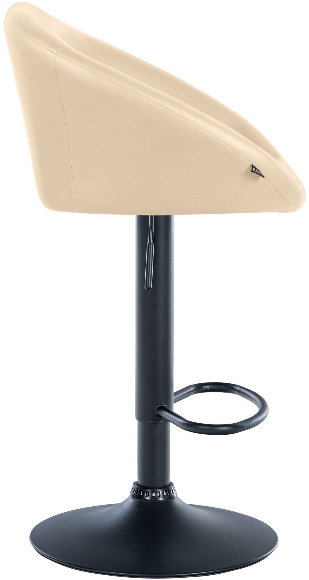 Barhocker Davie Kunstleder schwarz, creme