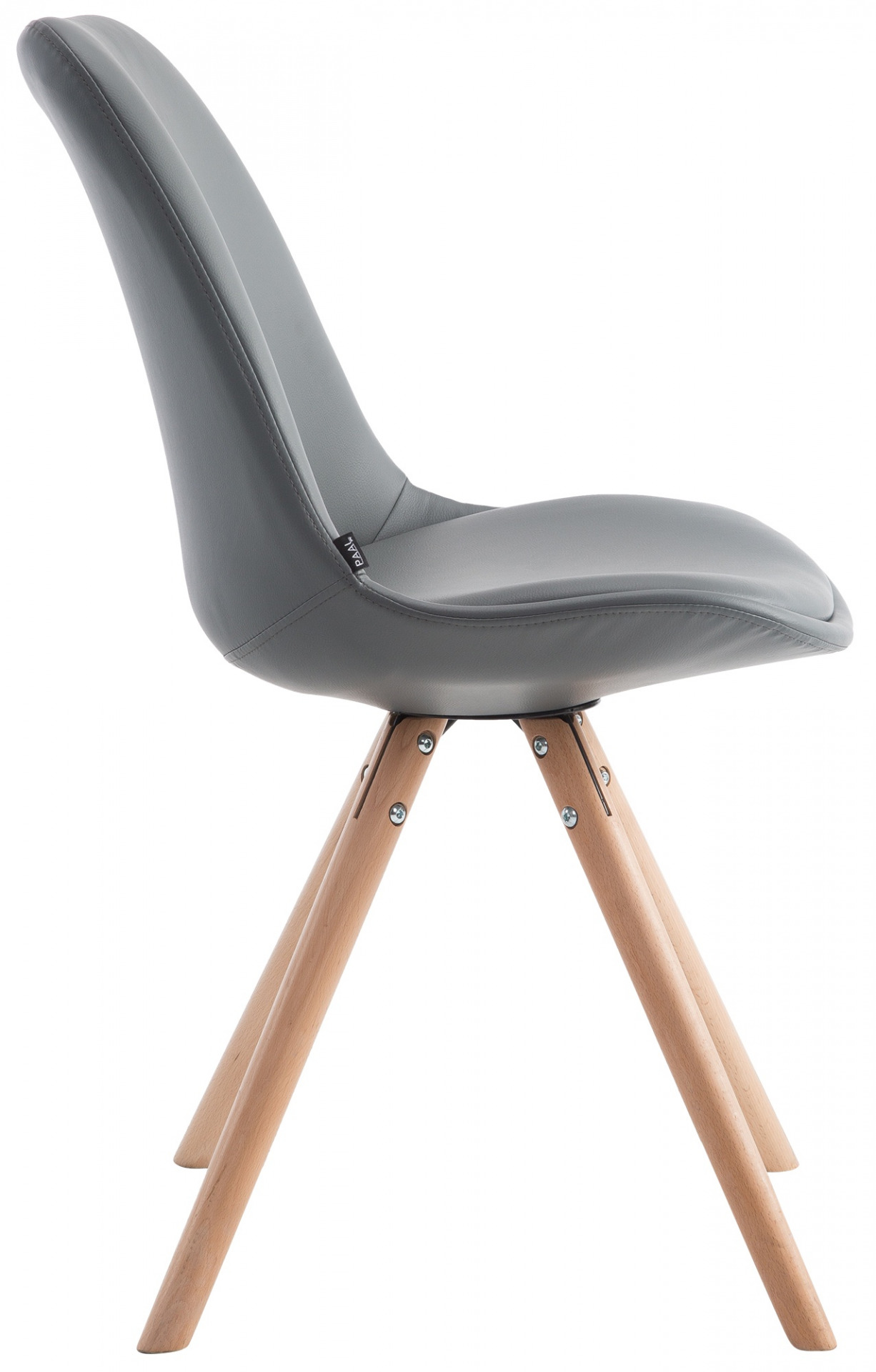 Besucherstuhl Laval Natura Rund, grau