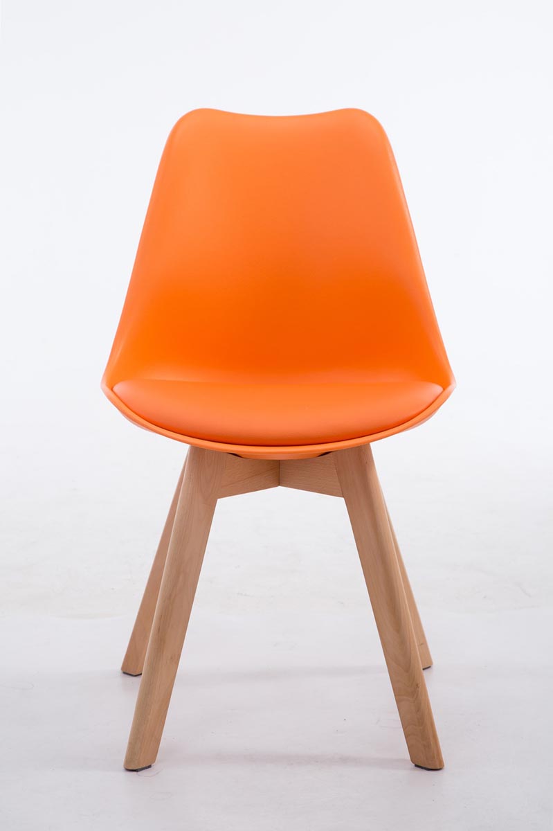 Besucherstuhl Borneo V2 Natura Kunstleder, orange