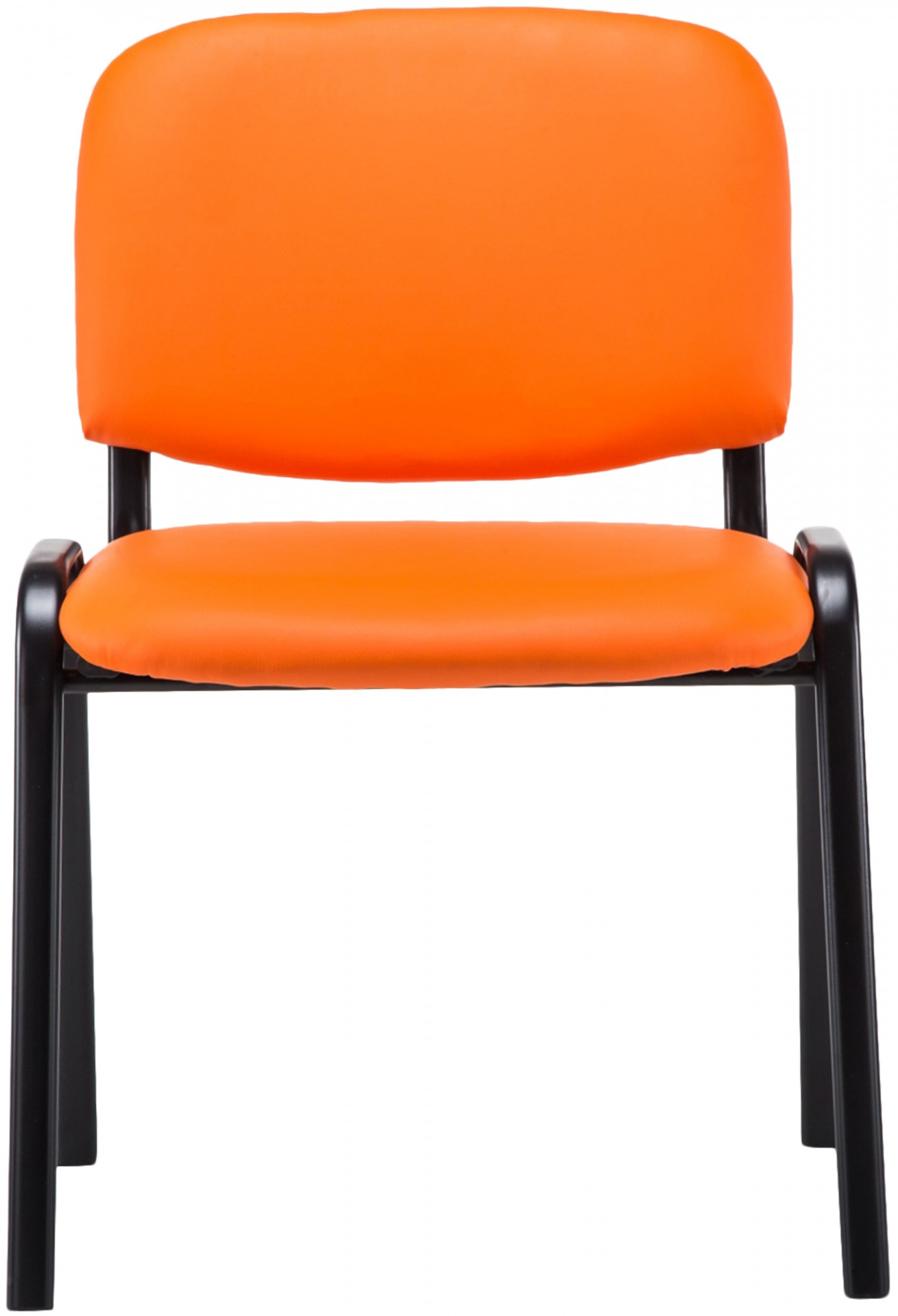 Besucherstuhl Ken Kunstleder, orange