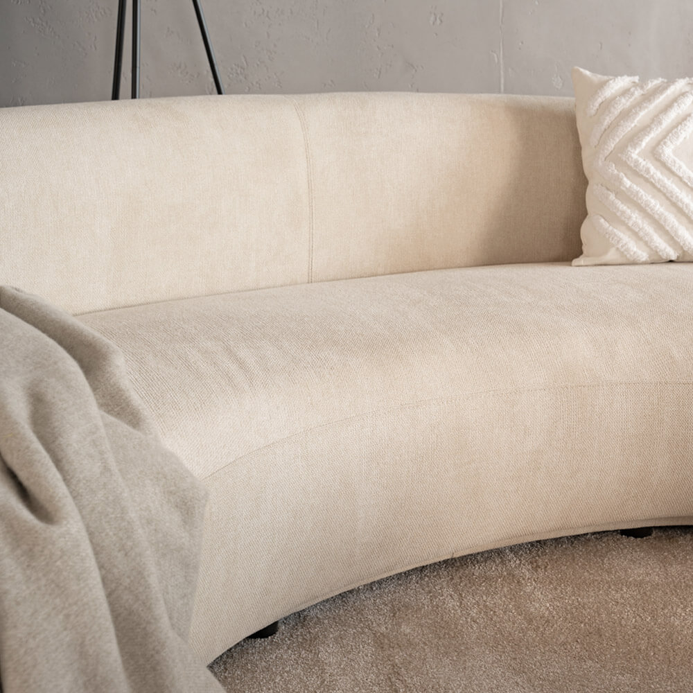 Sofa CASARA Webstoff Beige - 258 x 128 x 72 cm
