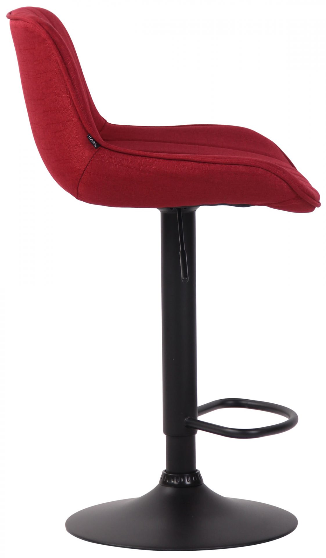 Barhocker Lentini Stoff schwarz, rot