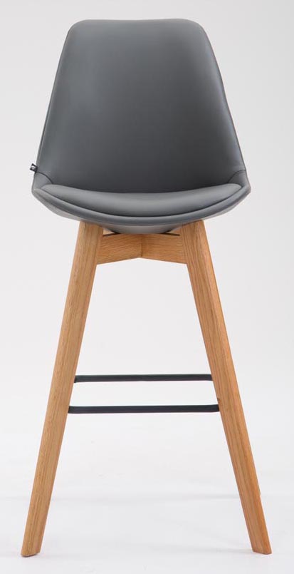 2er Set Barhocker Metz Kunstleder natura, grau